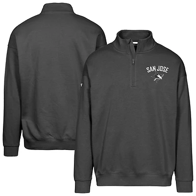 Men's Levelwear  Black San Jose Sharks Murray City Capsule Quarter-Zip Sweatshirt