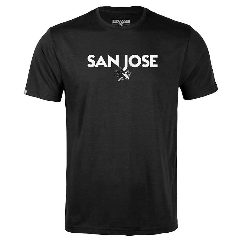 T-shirt Richmond City Capsule pour homme Levelwear noir San Jose Sharks