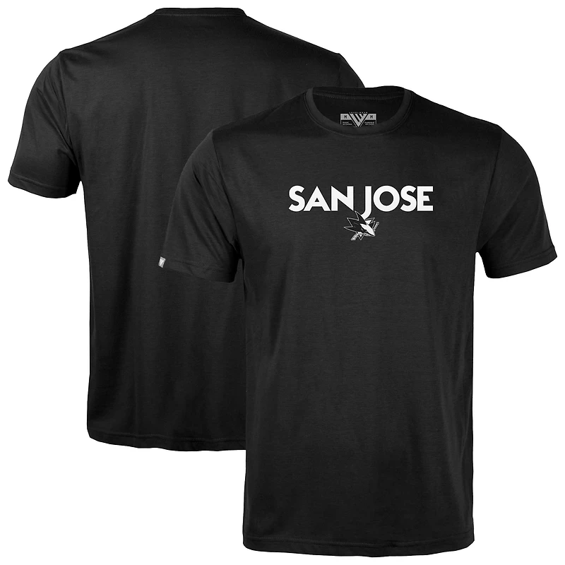 T-shirt Richmond City Capsule pour homme Levelwear noir San Jose Sharks