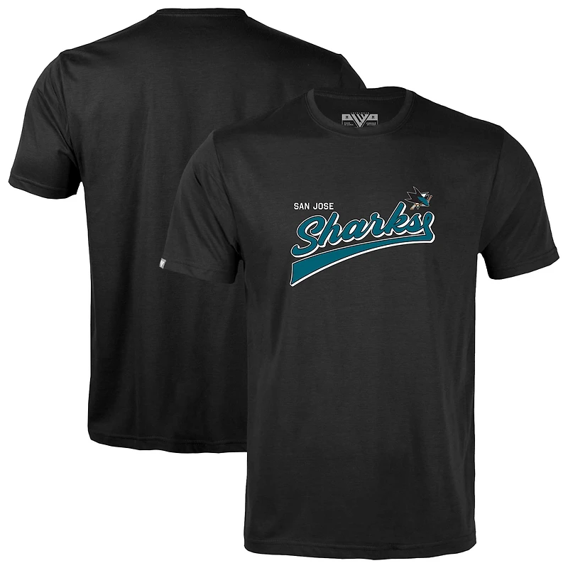 T-shirt rétro Richmond Team 2.0 pour homme Levelwear noir des Sharks de San Jose