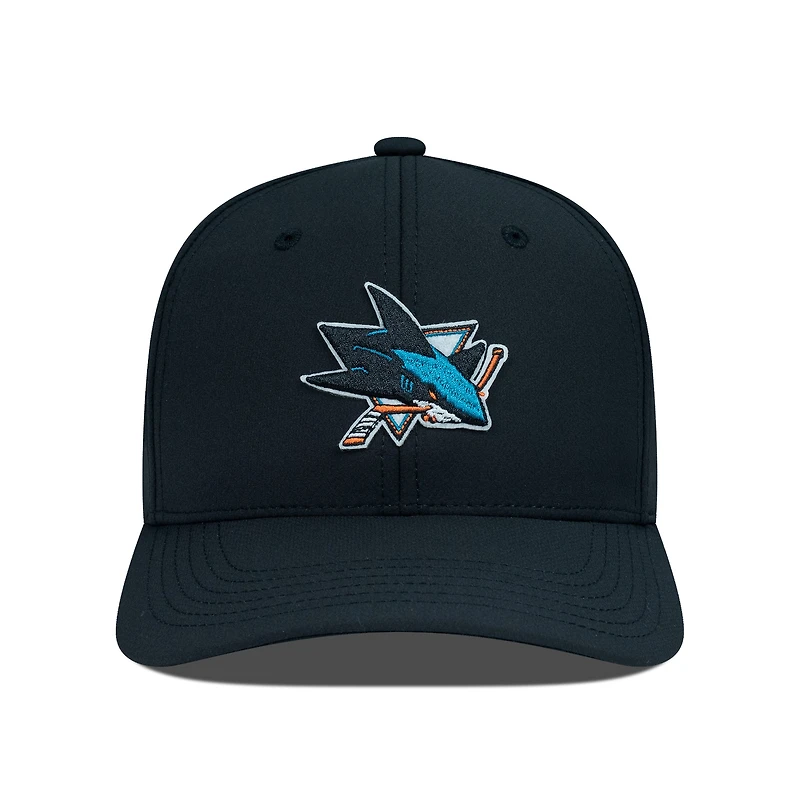Casquette Rise Flex noire pour homme des Sharks de San Jose Levelwear
