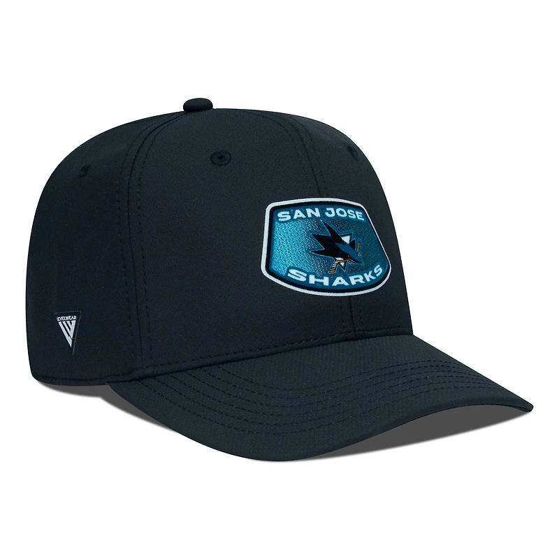 Casquette Rise Skylight Flex noire pour homme des Sharks de San Jose Levelwear