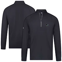 Men's Levelwear Black San Jose Sharks Theory Insignia Core Raglan Quarter-Zip Pullover Top