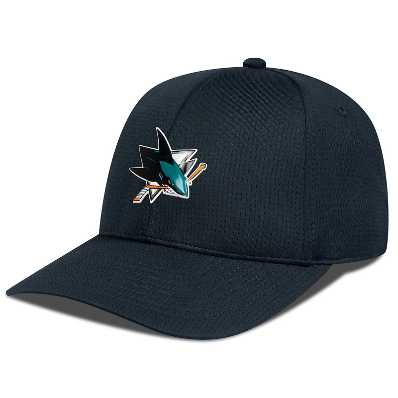 Men's Levelwear Black San Jose Sharks Zephyr Insignia Core Structured Adjustable Hat