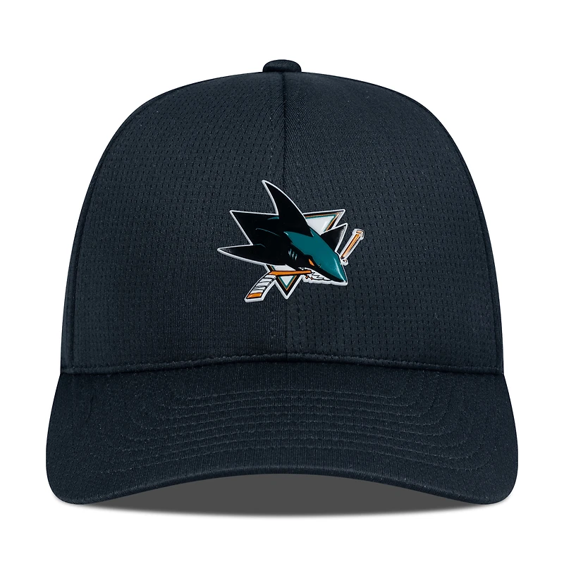 Men's Levelwear Black San Jose Sharks Zephyr Insignia Core Structured Adjustable Hat