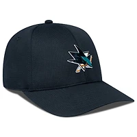 Men's Levelwear Black San Jose Sharks Zephyr Insignia Core Structured Adjustable Hat
