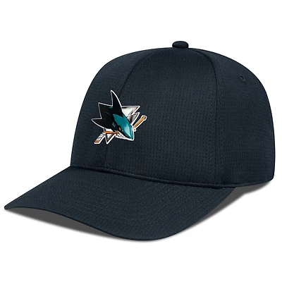 Casquette ajustable structurée Zephyr Insignia Core pour homme des Sharks de San Jose, noire, Levelwear