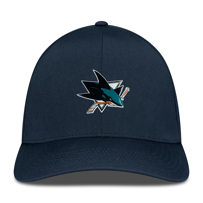 Casquette Zeta Insignia Core Flex noire pour homme des Sharks de San Jose Levelwear