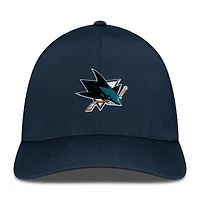 Casquette Zeta Insignia Core Flex noire pour homme des Sharks de San Jose Levelwear