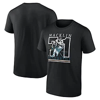 Men's Macklin Celebrini Black San Jose Sharks Player Show T-Shirt