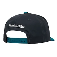 Casquette ajustable Mitchell & Ness Pro Crown noire/bleu sarcelle pour homme des Sharks de San Jose