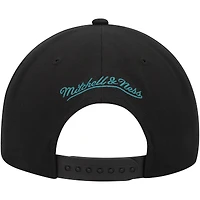 Casquette Snapback noire Mitchell & Ness San Jose Sharks Core Team Script 2.0 pour hommes