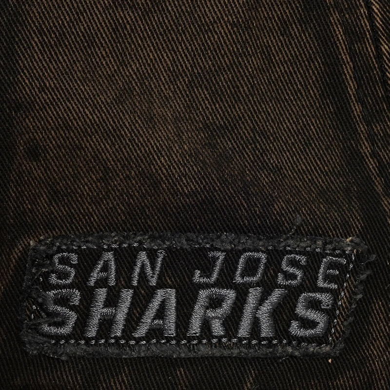 Men's Mitchell & Ness  Black San Jose Sharks Downtown Snow Wash Pro-Crown Adjustable Hat