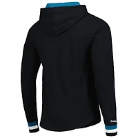 Men's Mitchell & Ness Black San Jose Sharks Legendary Slub Hoodie Long Sleeve T-Shirt