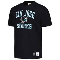 T-shirt flammé légendaire des Sharks de San Jose noir Mitchell & Ness pour hommes