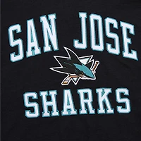T-shirt flammé légendaire des Sharks de San Jose noir Mitchell & Ness pour hommes