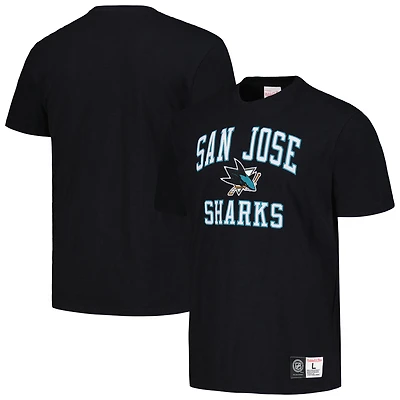 T-shirt flammé légendaire des Sharks de San Jose noir Mitchell & Ness pour hommes