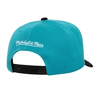 Men's Mitchell & Ness Teal/Black San Jose Sharks Underarch Two-Tone Pro Crown Snapback Hat