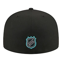 Men's New Era Black San Jose Sharks Color Pop 59FIFTY Fitted Hat