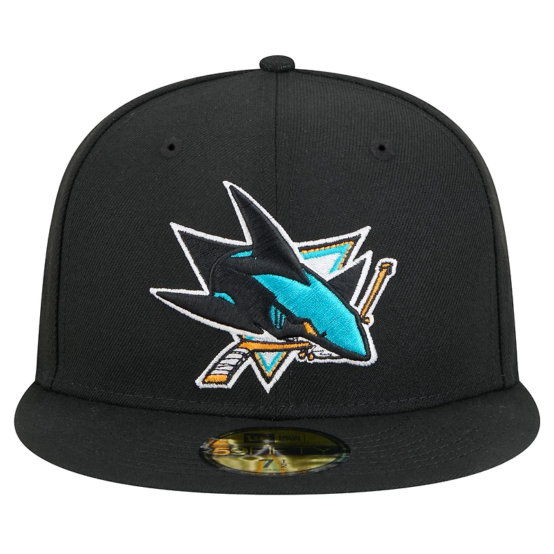 Casquette ajustée Core 59FIFTY San Jose Sharks de New Era pour homme, noire