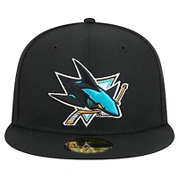 Casquette ajustée Core 59FIFTY San Jose Sharks de New Era pour homme, noire