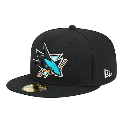 Men's New Era  Black San Jose Sharks Core 59FIFTY Fitted Hat