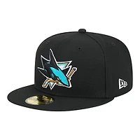 Men's New Era  Black San Jose Sharks Core 59FIFTY Fitted Hat