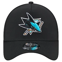 Casquette ajustable Core A-Frame 9FORTY San Jose Sharks de New Era pour homme, noire