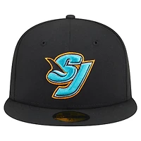 Casquette ajustée New Era Deceptor 59FIFTY noire pour homme des Sharks de San Jose