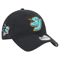 Men's New Era Black San Jose Sharks Deceptor 9TWENTY Adjustable Hat
