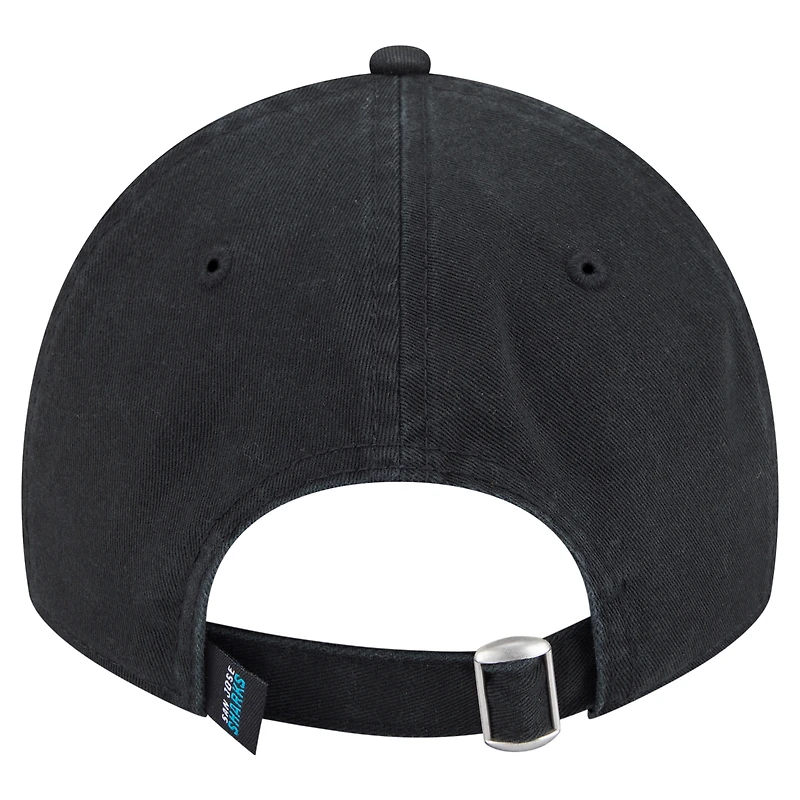 Men's New Era Black San Jose Sharks Deceptor 9TWENTY Adjustable Hat