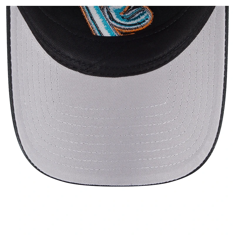 Men's New Era Black San Jose Sharks Deceptor 9TWENTY Adjustable Hat