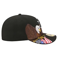 Men's New Era  Black San Jose Sharks Freedom Pre-Curved 59FIFTY Fitted Hat