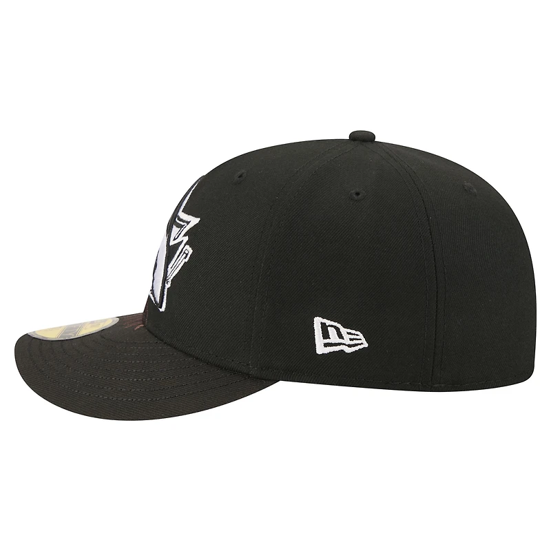 Men's New Era  Black San Jose Sharks Freedom Pre-Curved 59FIFTY Fitted Hat