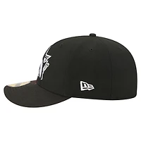 Men's New Era  Black San Jose Sharks Freedom Pre-Curved 59FIFTY Fitted Hat