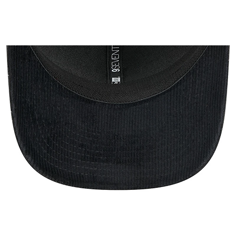 Men's New Era Black San Jose Sharks Quilted Nylon 9SEVENTY Adjustable Trucker Hat