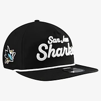Men's New Era  Black San Jose Sharks Team Text Golfer Adjustable Hat