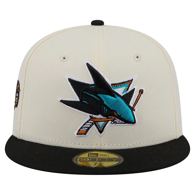 Men's New Era Cream San Jose Sharks America's 250th Two-Tone 59FIFTY Fitted Hat