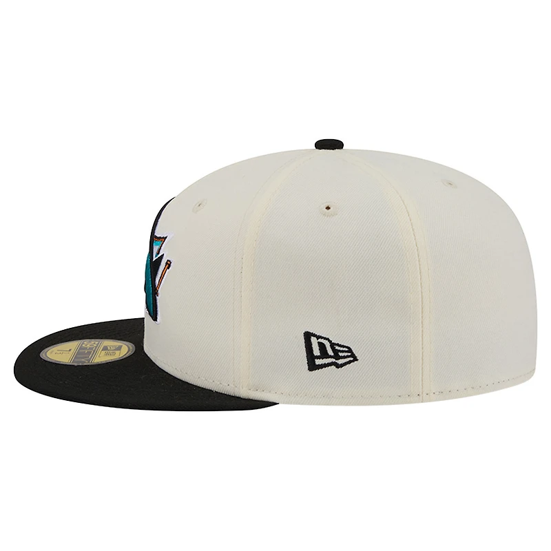 Men's New Era Cream San Jose Sharks America's 250th Two-Tone 59FIFTY Fitted Hat