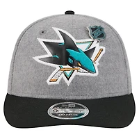 Men's New Era  Gray/Black San Jose Sharks Wool Pin Low Profile 9FIFTY Snapback Hat