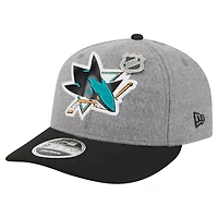 Men's New Era  Gray/Black San Jose Sharks Wool Pin Low Profile 9FIFTY Snapback Hat