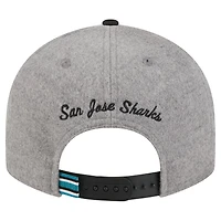 Men's New Era  Gray/Black San Jose Sharks Wool Pin Low Profile 9FIFTY Snapback Hat