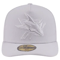 Casquette ajustée A-Frame 59FIFTY pour homme New Era grise avec pack de couleurs San Jose Sharks