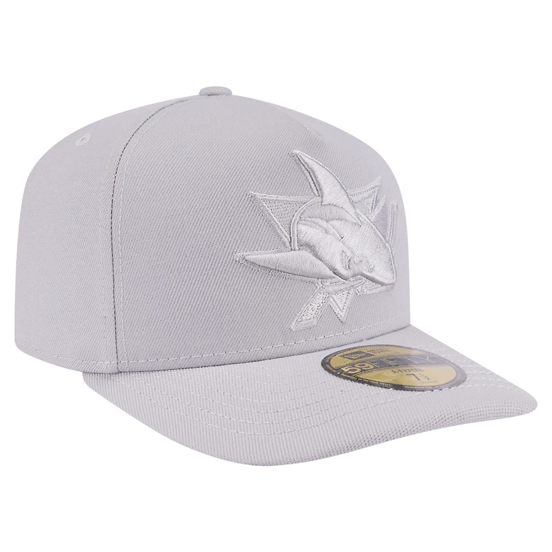 Casquette ajustée A-Frame 59FIFTY pour homme New Era grise avec pack de couleurs San Jose Sharks
