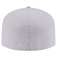 Casquette ajustée A-Frame 59FIFTY pour homme New Era grise avec pack de couleurs San Jose Sharks