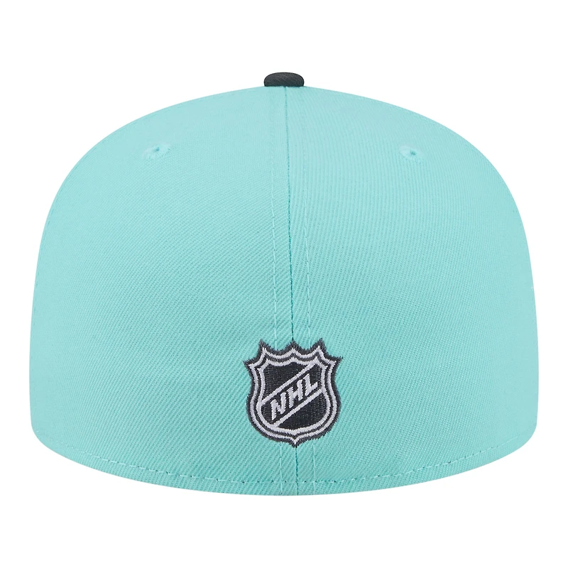 Men's New Era Turquoise/Charcoal San Jose Sharks Two-Tone Color Pack 59FIFTY Fitted Hat