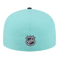 Men's New Era  Turquoise/Charcoal San Jose Sharks Two-Tone Color Pack 59FIFTY Fitted Hat