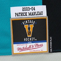 Maillot de jeu puissance Patrick Marleau Teal San Jose Sharks 2003-04 pour homme