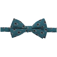 Nœud papillon pour homme, bleu sarcelle, motif répété des Sharks de San Jose