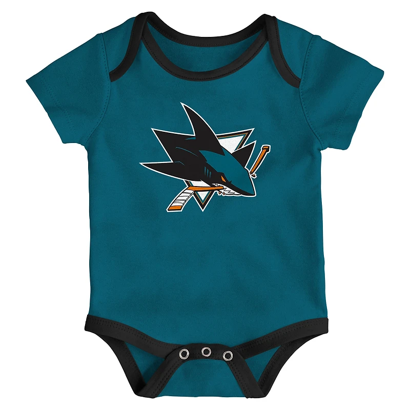 Ensemble de trois bodies pour nouveau-né des San Jose Sharks Loyal Buddies